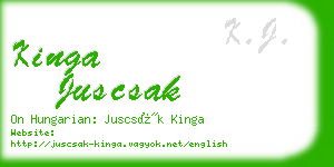 kinga juscsak business card